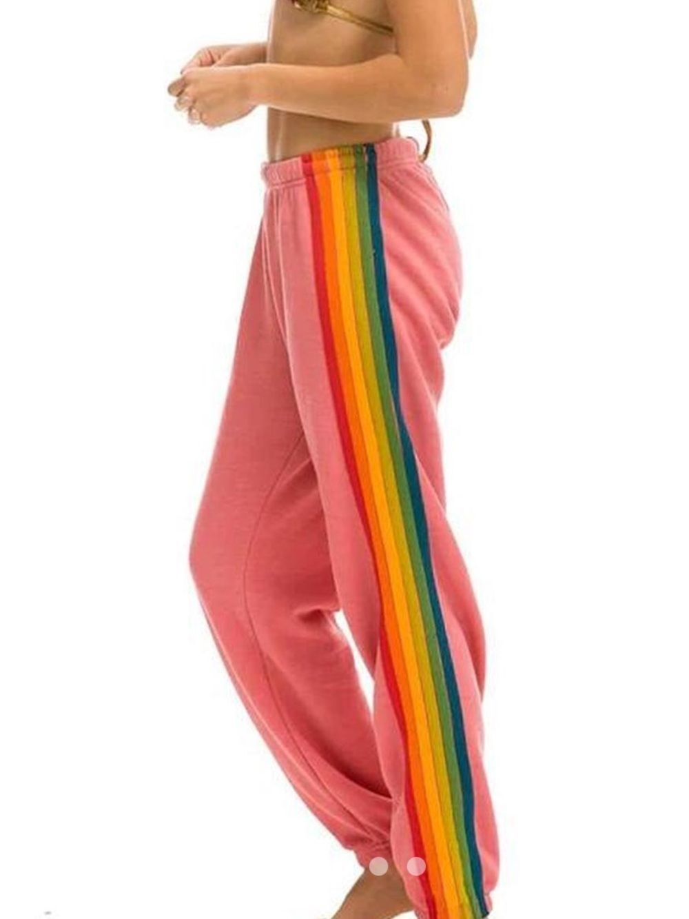 Aviator Nation Pink Six Stripe Sweatpants Women’s XS